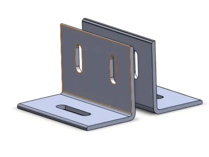 Stalowa podstawa solarna z podwójnym otworem