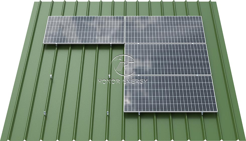 Solar roof kliplok mount