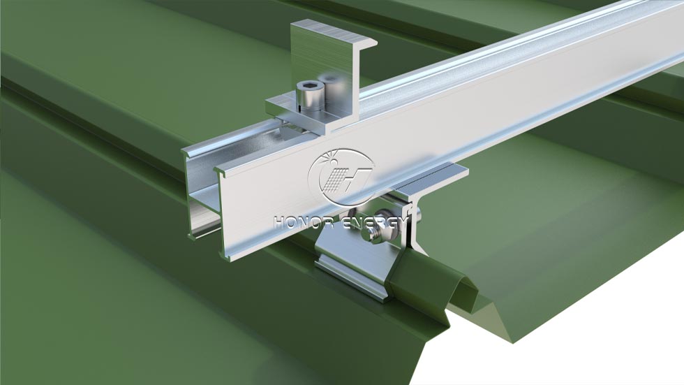 Solar roof kliplok mount