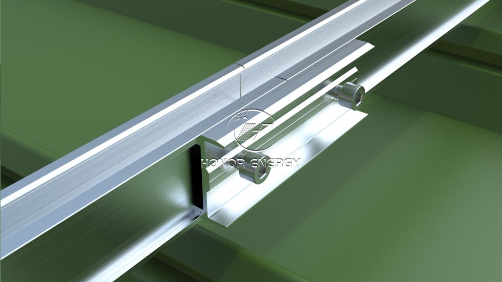 Solar roof kliplok mount