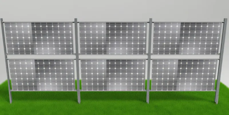 Pionowy aluminiowy montaż solarny