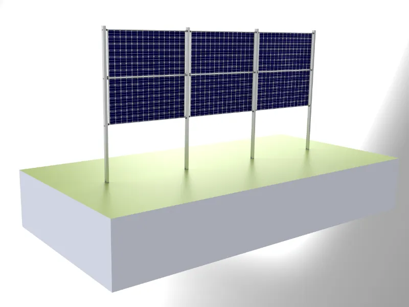 Pionowy montaż ze stali węglowej do zastosowań solarnych